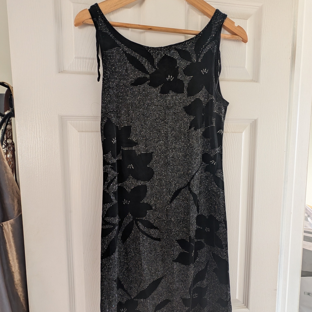 Vintage Sparkly And Floral Mini Dress